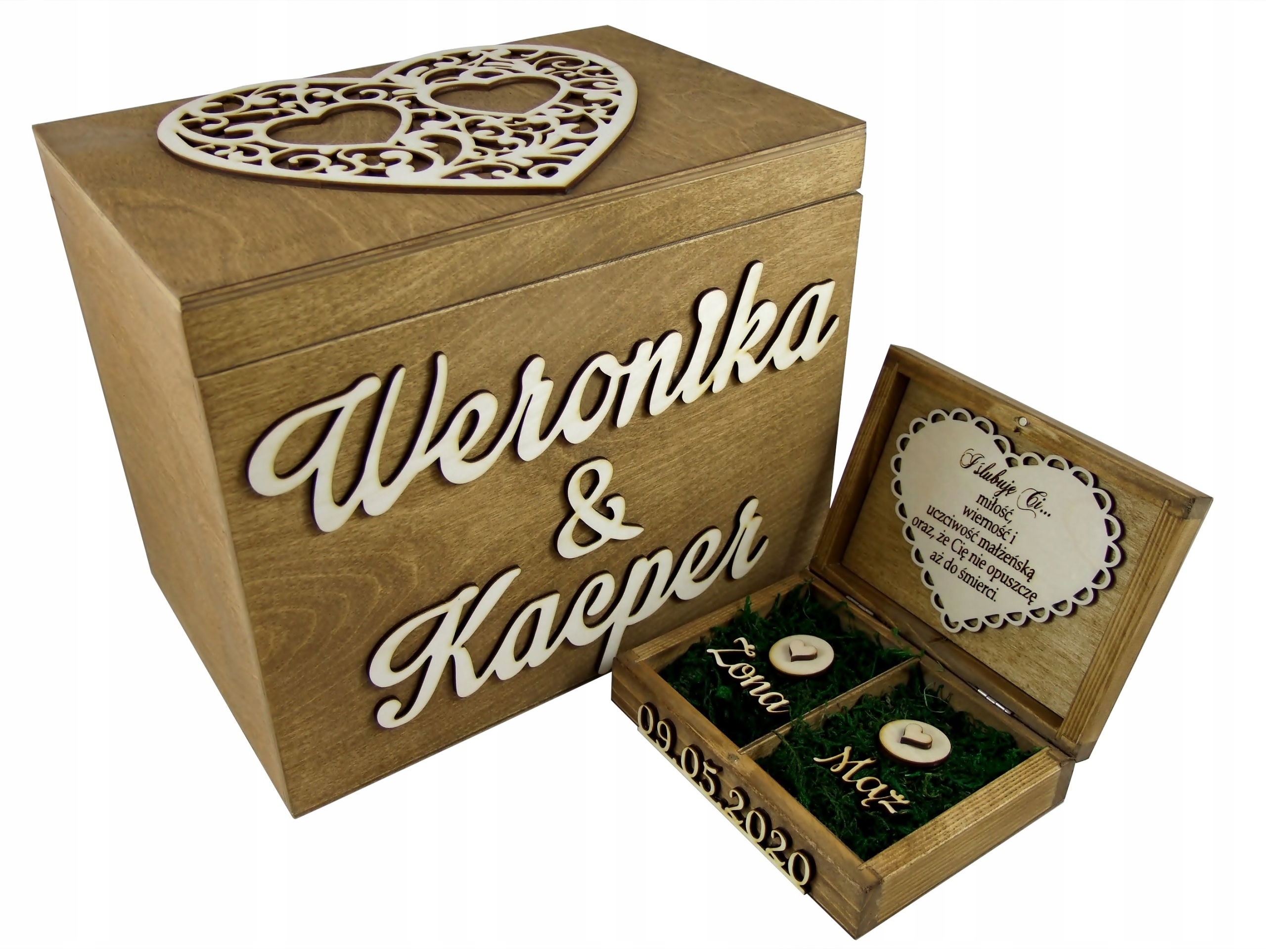 

Komplet Na Koperty Obrączki Imiona Topper Gratis !