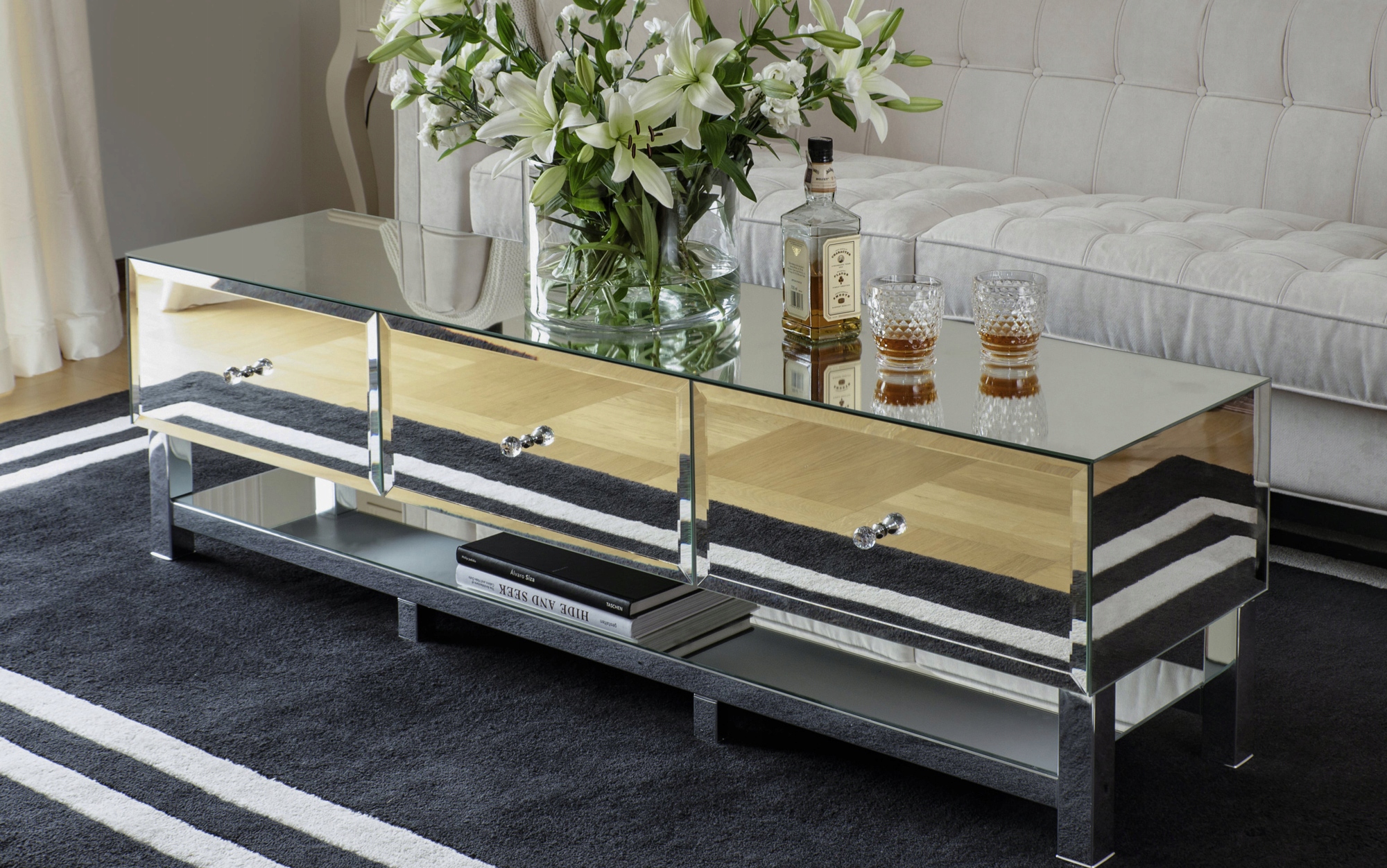 Konsola lustrzana, konsoleta na dowolny wymiar !! Szerokość mebla 80 cm