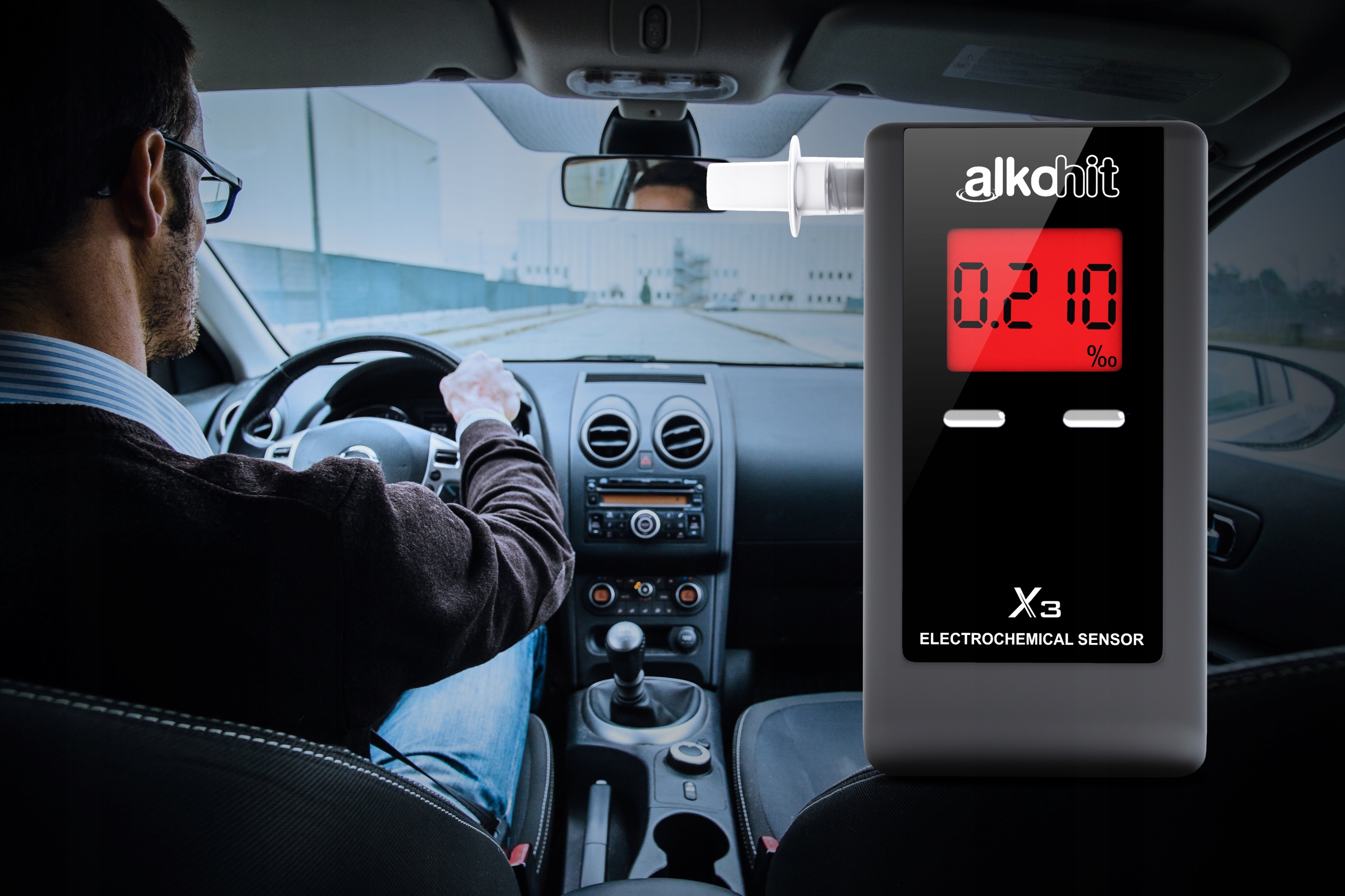 ALKOMAT Alkohit X3 Cyfrowy Walizka Aluminiowa Measuring range 0 0005 000