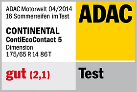 1 x 185/70R14 88T ContiEcoContact 5 CONTINENTAL Indeks prędkości T do 190 km/h