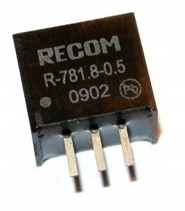 

R-781.8-0.5 Przetwornik Recom DC/DC 0.9W 0.5A 1.8V