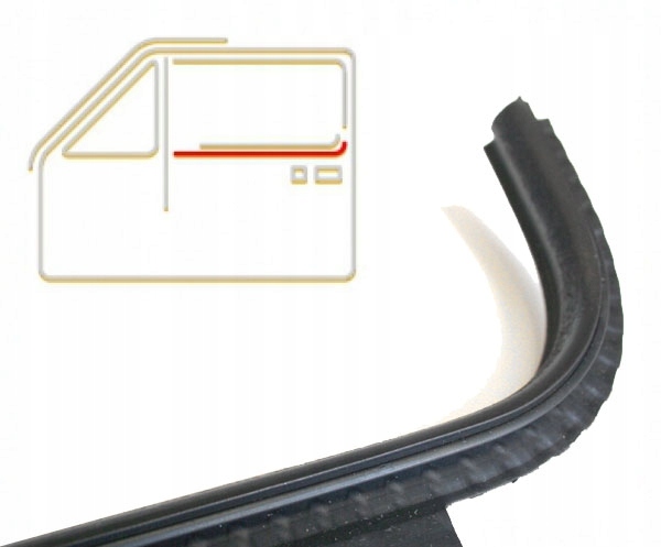 Uszczelka Zgarniająca Lewa Chrom VW Jetta/Golf 1