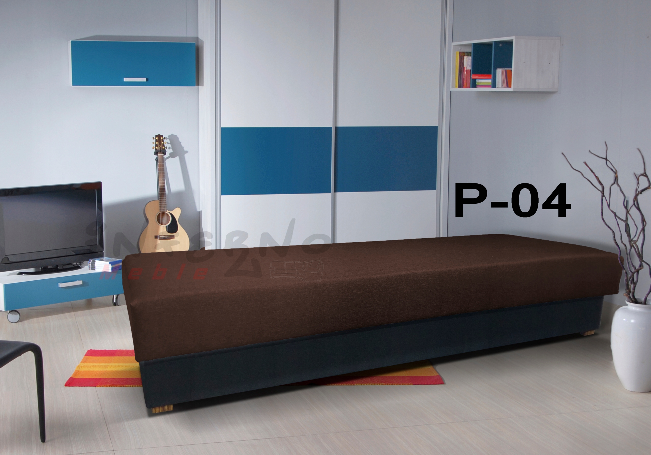 Łóżko pojedyncze, tapczan, łóżko młodzieżowe Długość mebla 200 cm