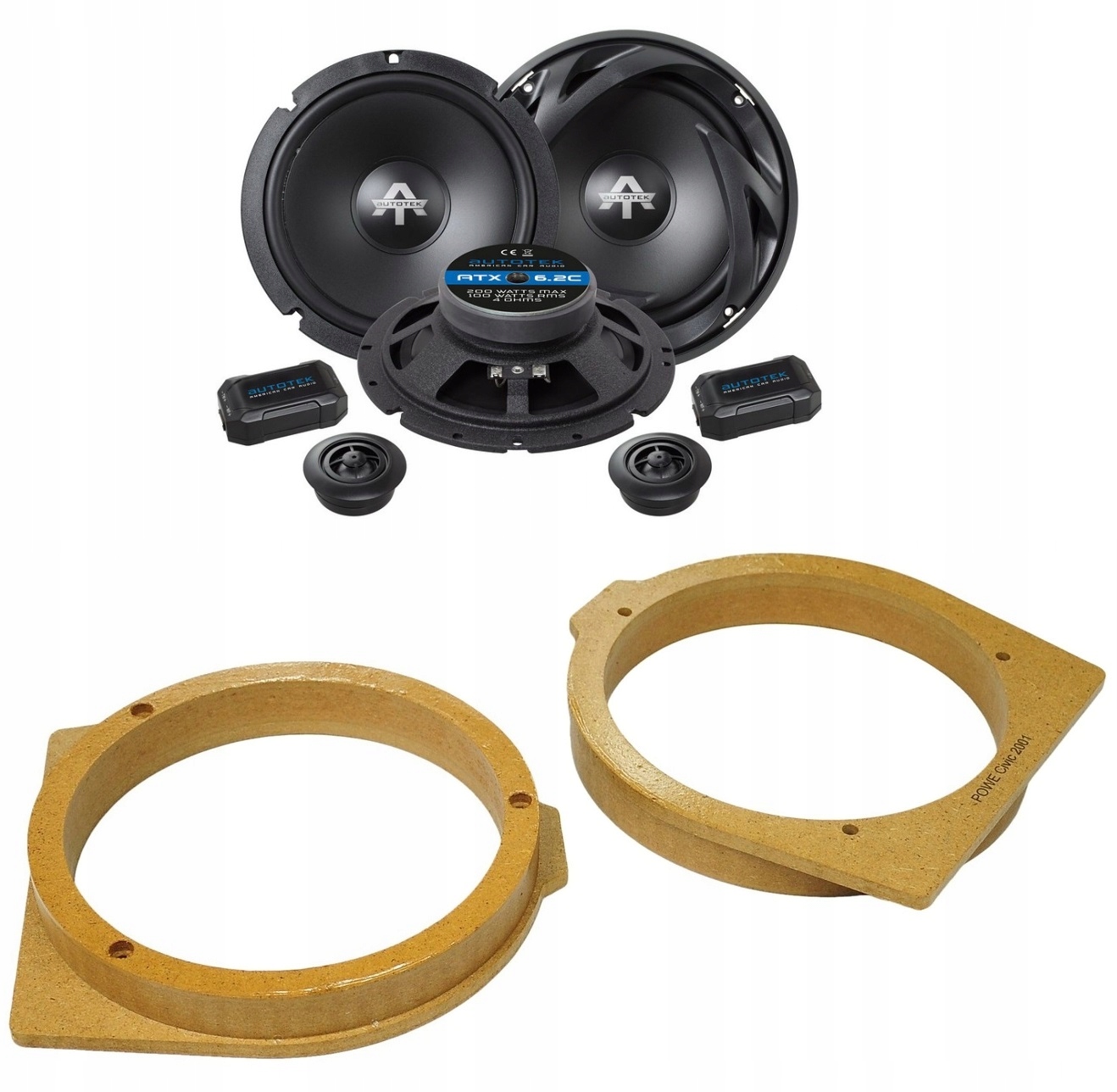 Autotek ATX6.2C Reproduktory vzdialenosti 16,5 cm Honda Jazz Accord Civic Jazz VII