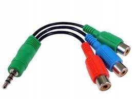 

Adapter na kablu Jack 4 polowy wt.-3xRCA gniazdo