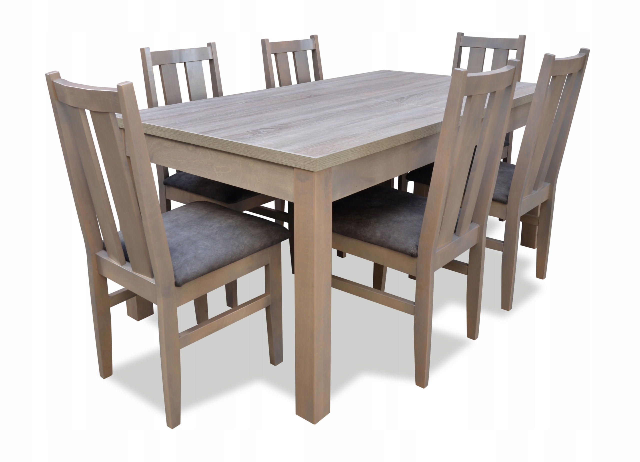 Stół i krzesła (S16 + 6xK8) dąb truflowy lefkas