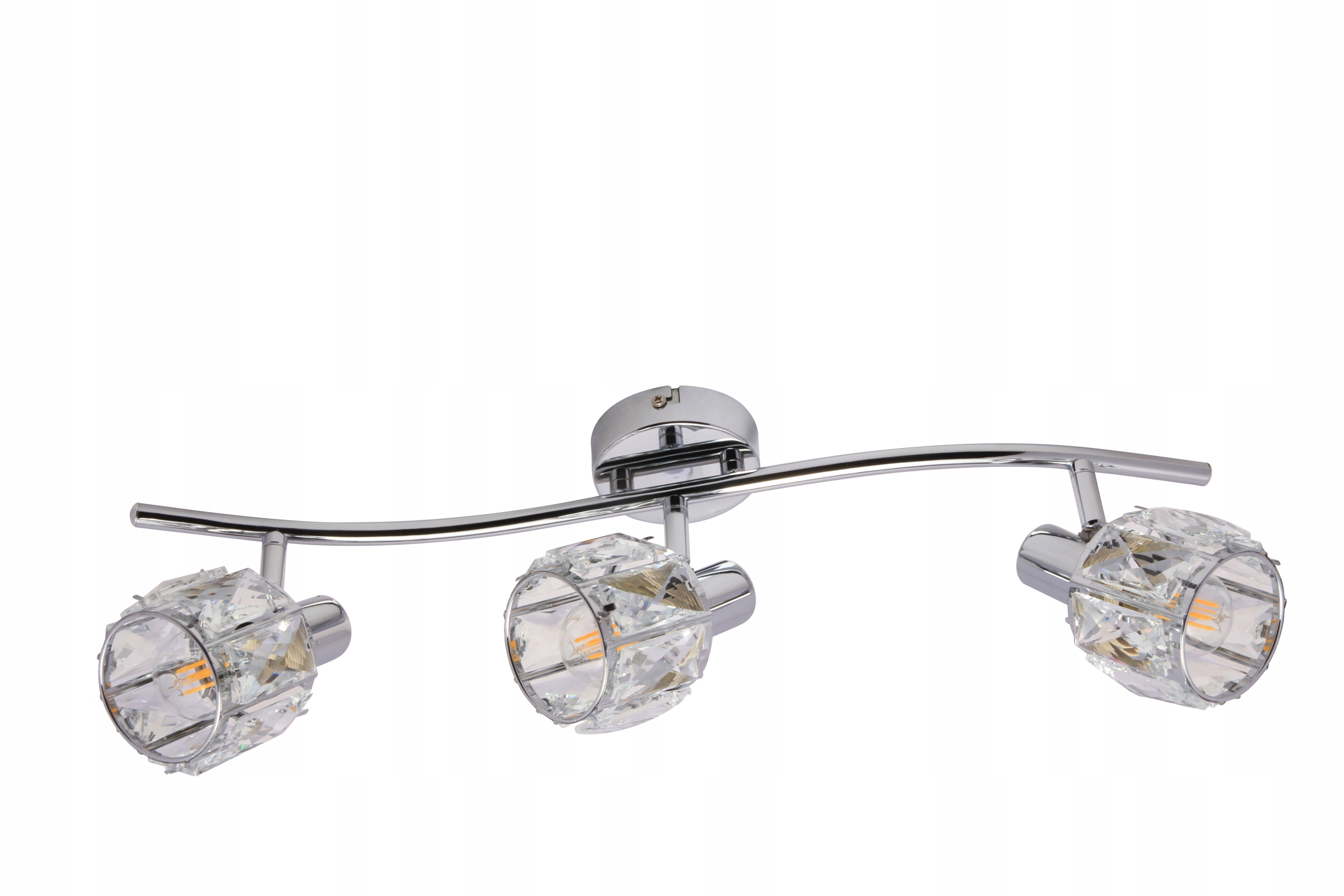 Kinkiet listwa belka Venus 3 x E14 chrom klosz kryształ srebro