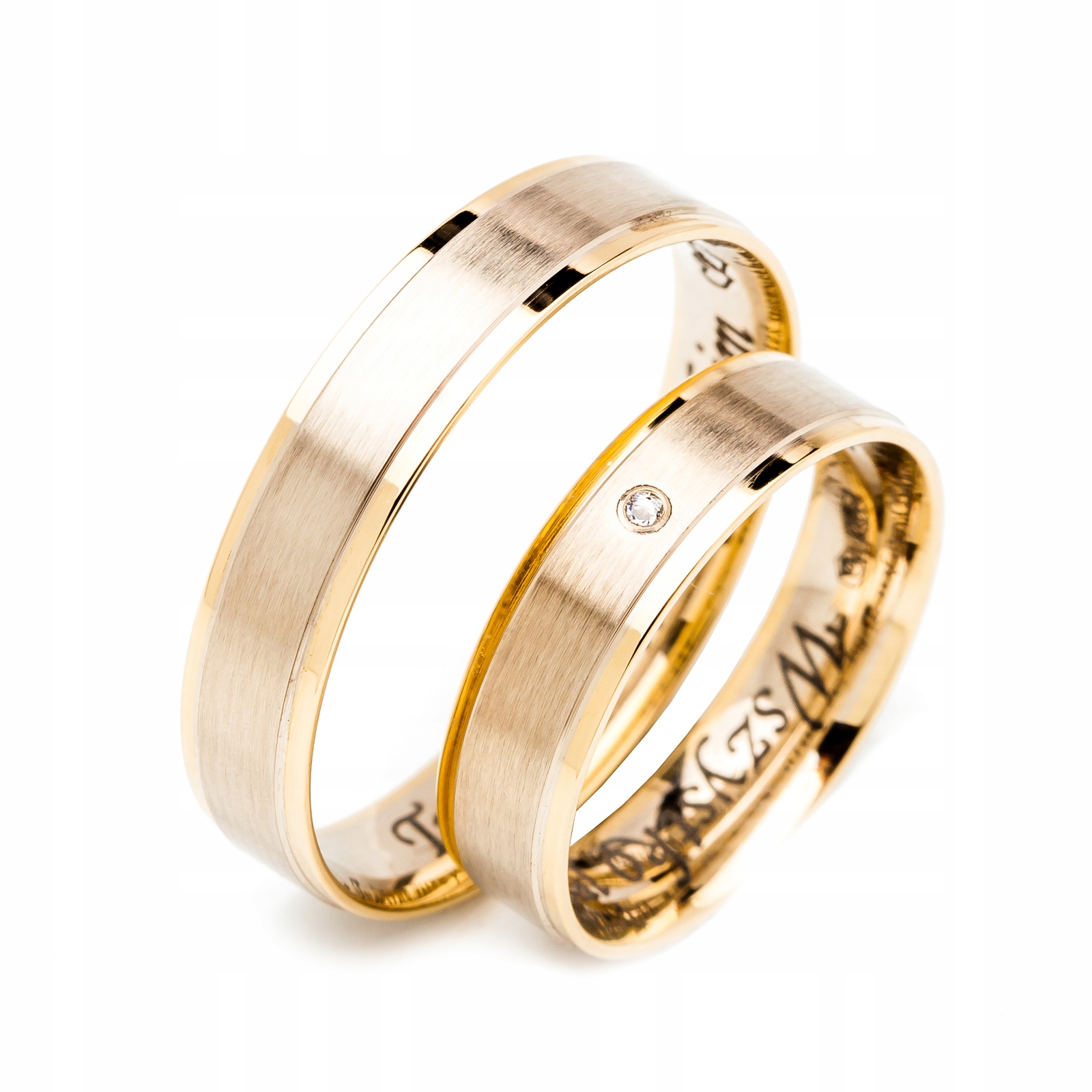 Zlaté Elegantní Prsteny Se Zirkonem 1,75 mm OE-86B