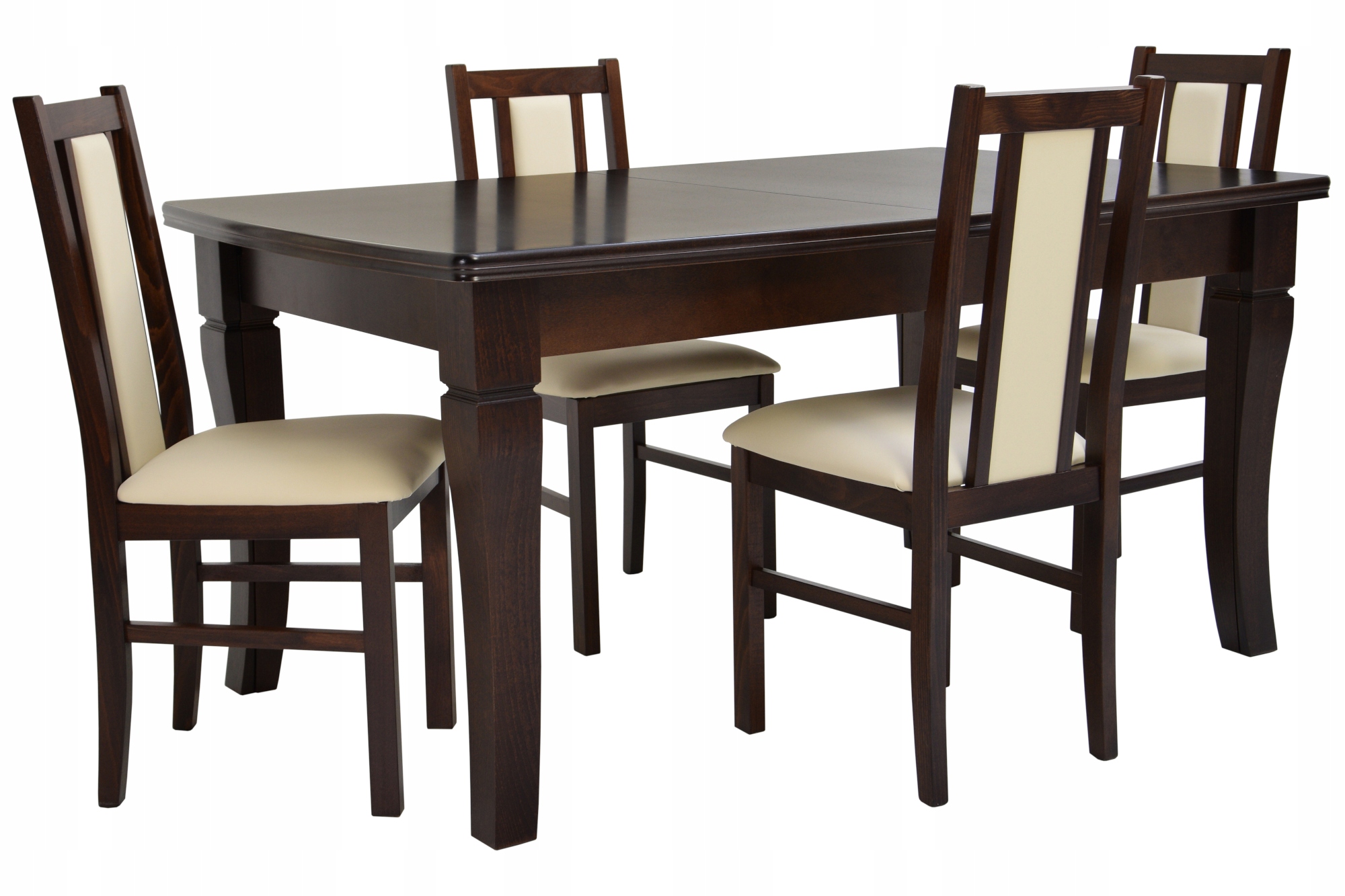 Rozkładany stół 4m i 4 krzesła DREWNIANE do kuchni