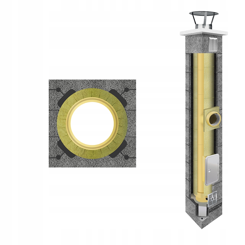Univerzální keramický systémový komín K fi 160 6 m