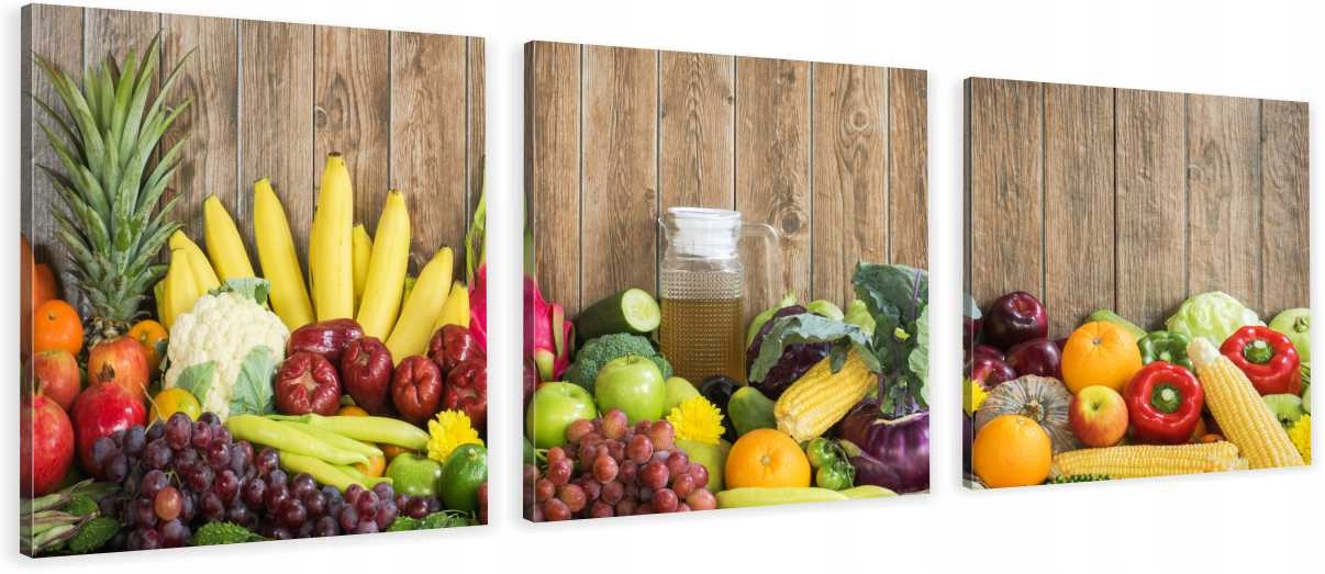 

Obrazy Tryptyk Canvas Na Płótnie Warzywa Owoce