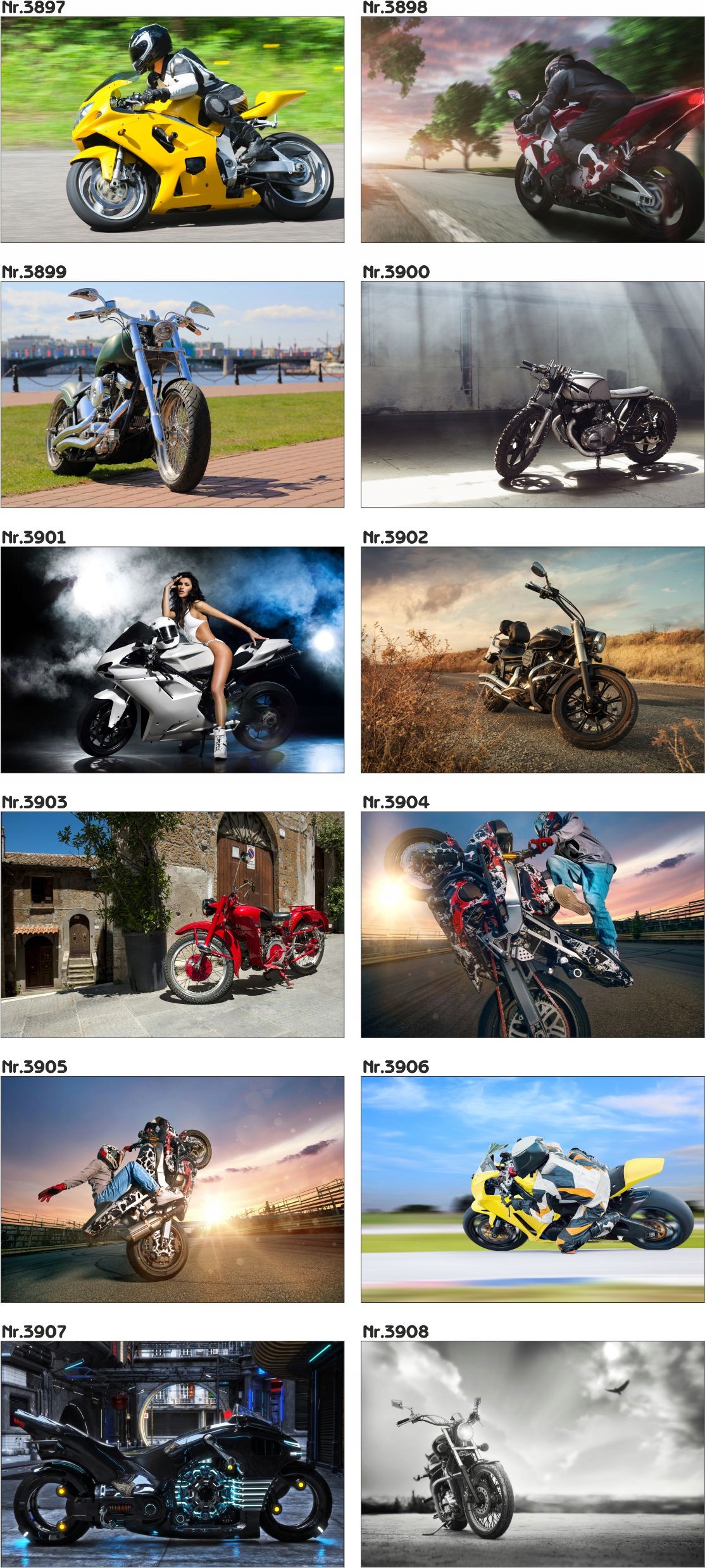 Plakat ścigacz,motocykl, chopper,motor,3d 70x50cm Szerokość produktu 70 cm