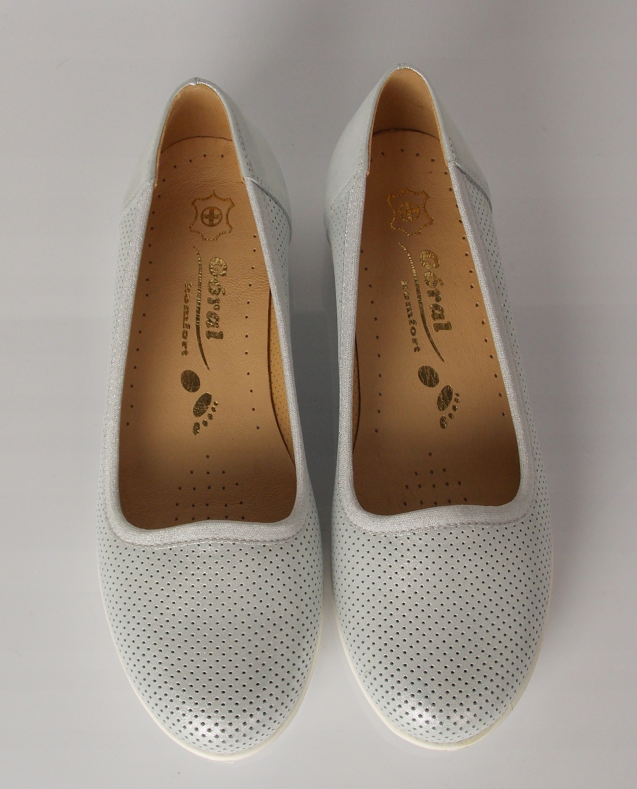 PERŁOWE BALERINY GÓRAL 1316 R36 Wzór dominujący bez wzoru