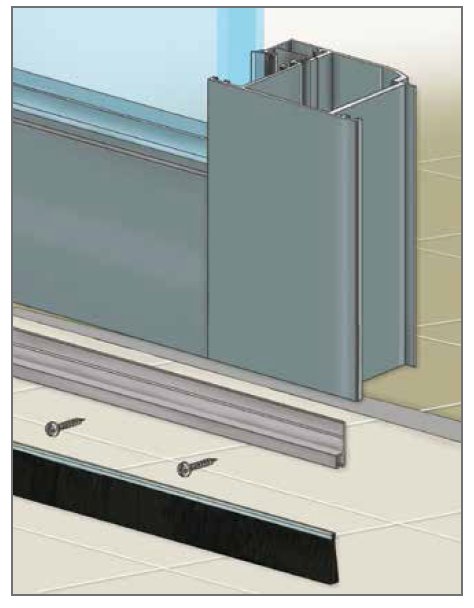 Szczotka uszczelniająca do drzwi L=1000 mm H-25 mm Marka Ragen