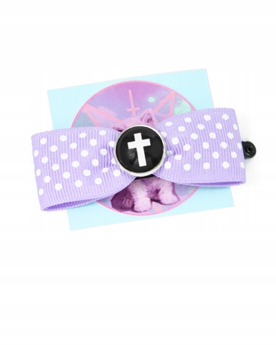 spinka KOKARDKA KRZYŻ pastel goth gothic grunge Rodzaj spinki