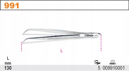 PĘSETA ODGIĘTA PUNKTOWA 130 MM BETA 991 Marka inna