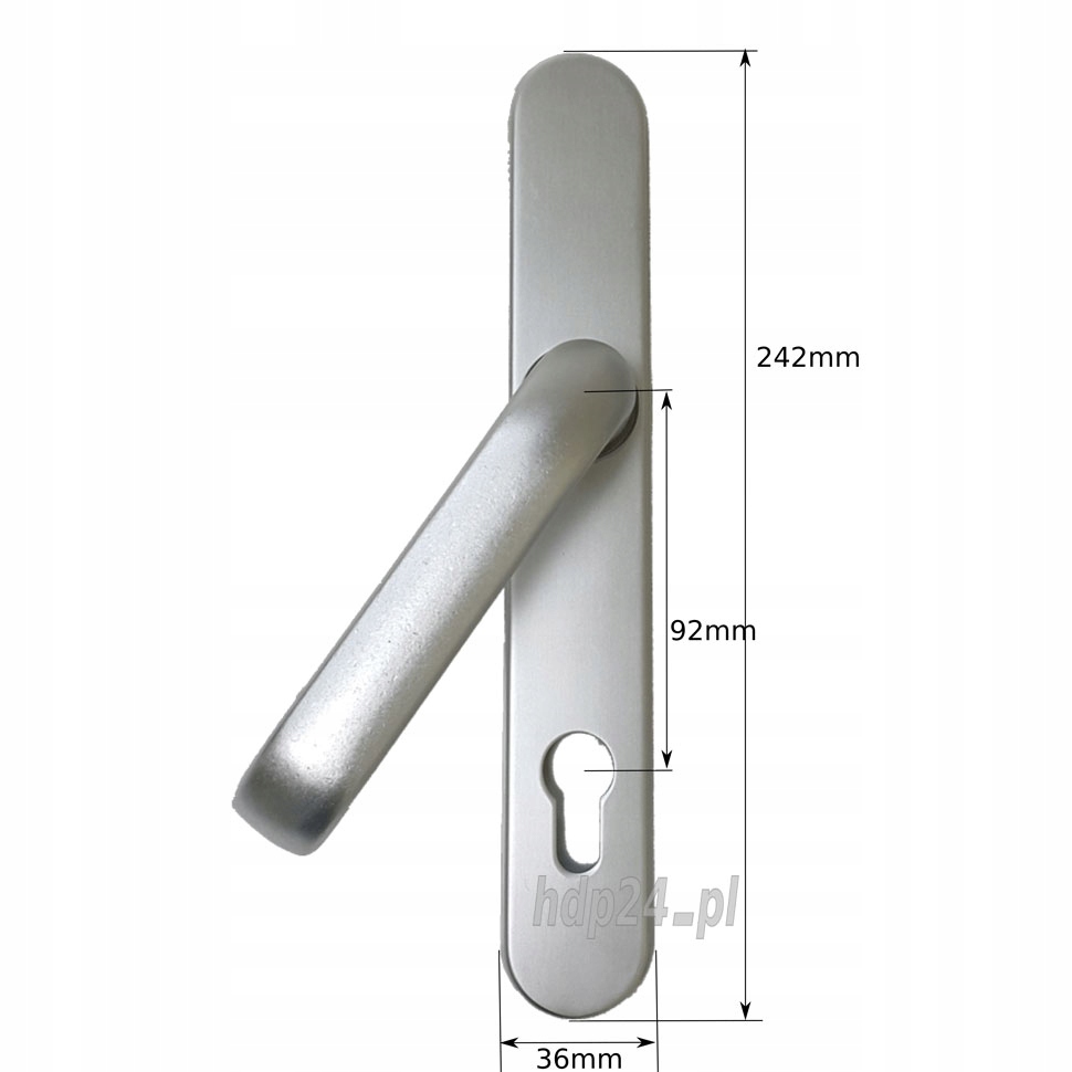 KLAMKA DO DRZWI PCV ZEWNĘTRZNYCH WEWNĘTRZNYCH 92MM Rodzaj Klamka zewnętrzna