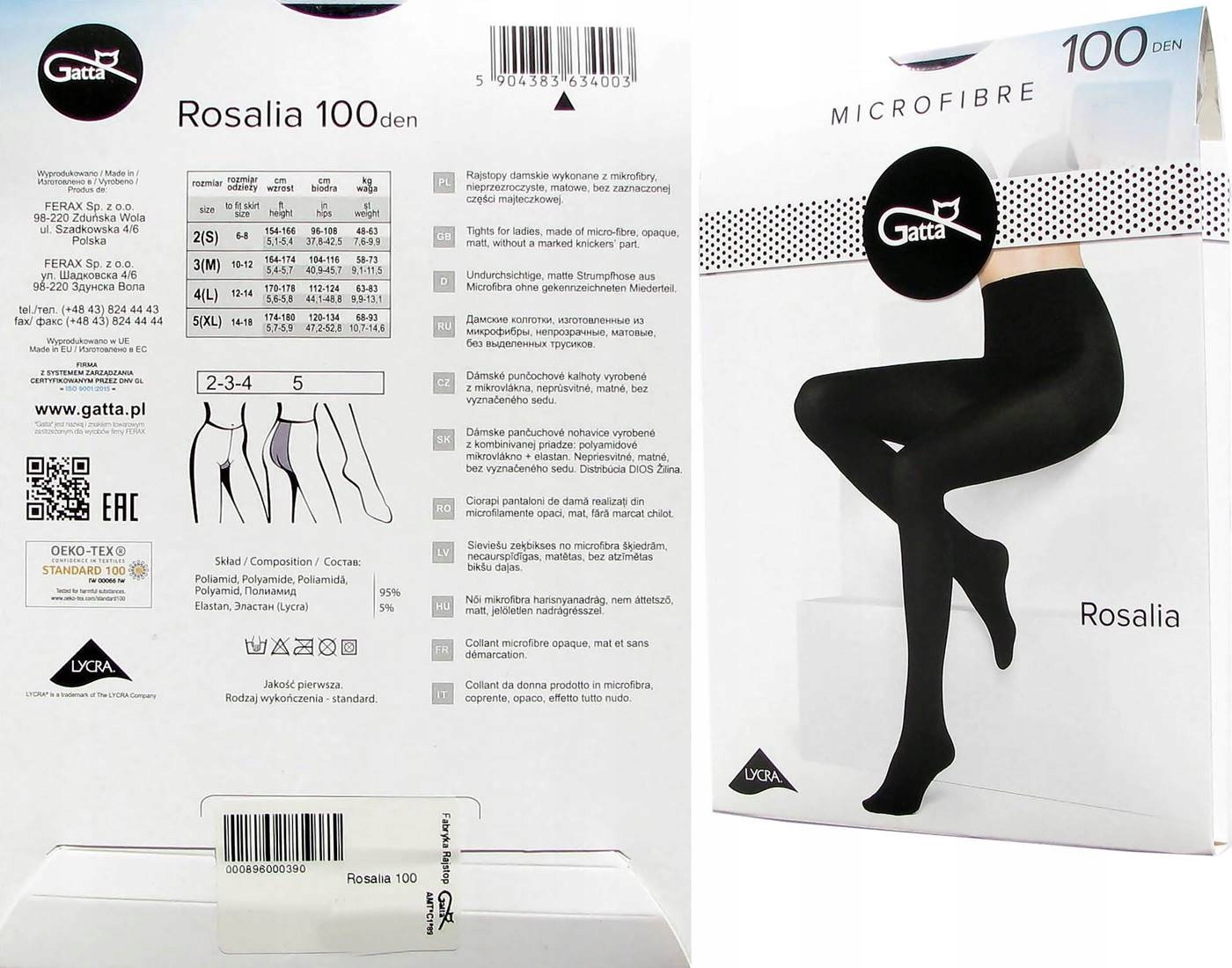 

Gatta Mikrofibra Rajstopy Rosalia 100 den r.5