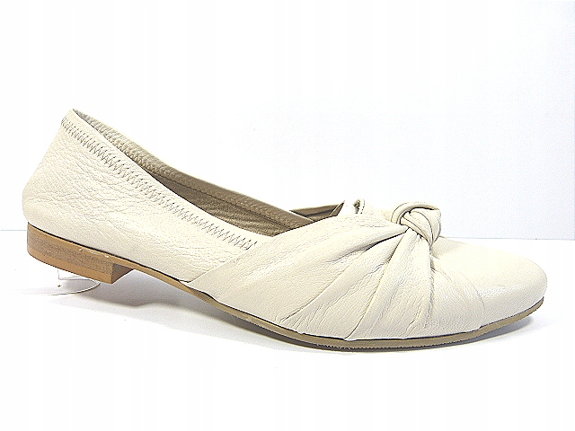 béžové kožené lodičky, měkké, elegantní dámské baleríny Karino 37