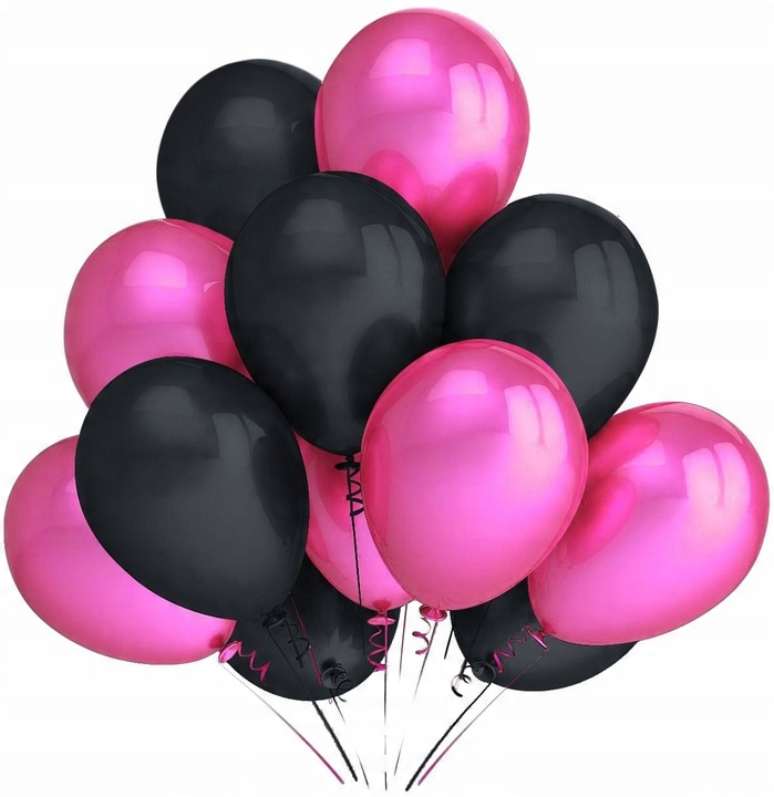 

Balony Średnie Mix Różowy Czarny 10 Sztuk