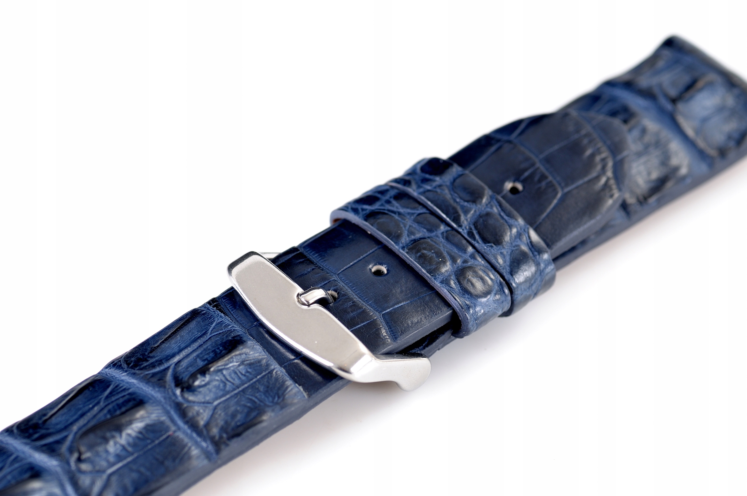 Aligátorový Řemínek Na Hodinky Z Aligátoru 18, Modrý