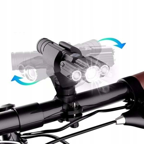 Latarka rowerowa TRANSFORMERS 3 diody USB aku