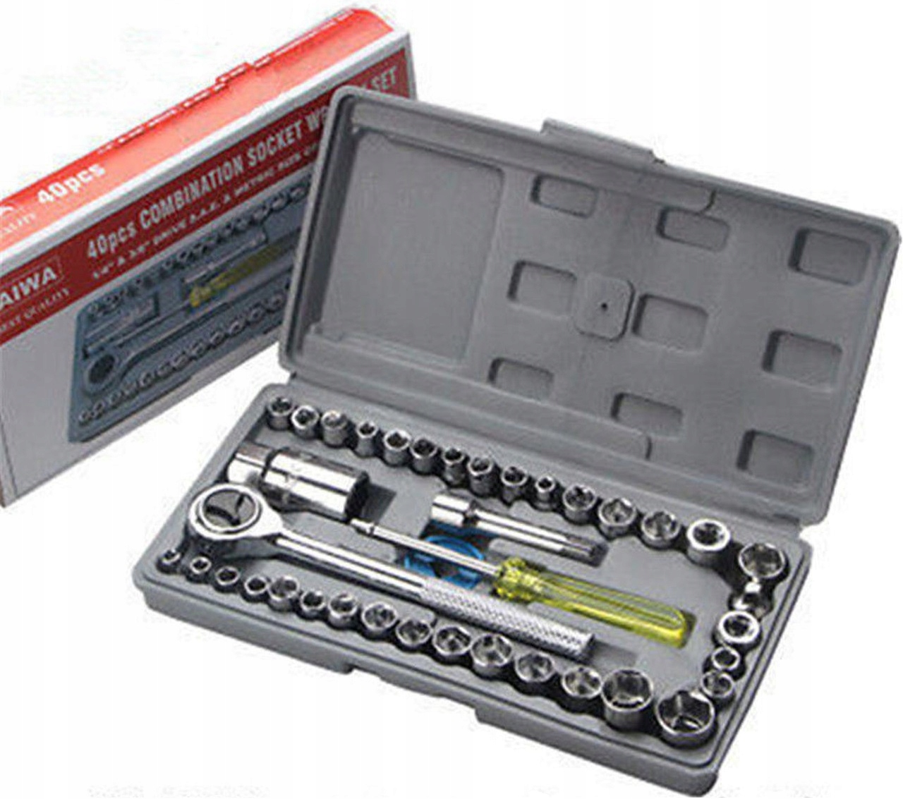 

Klucze Nasadowe 1/4" 3/8" Zestaw 40 El.