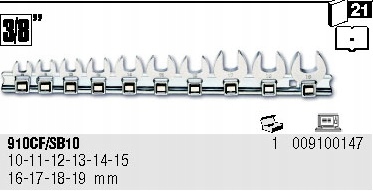 KPL GLOWIC KLUCZY PLASKICH 10SZT BETA 910CF SB10 Number of Elements sets