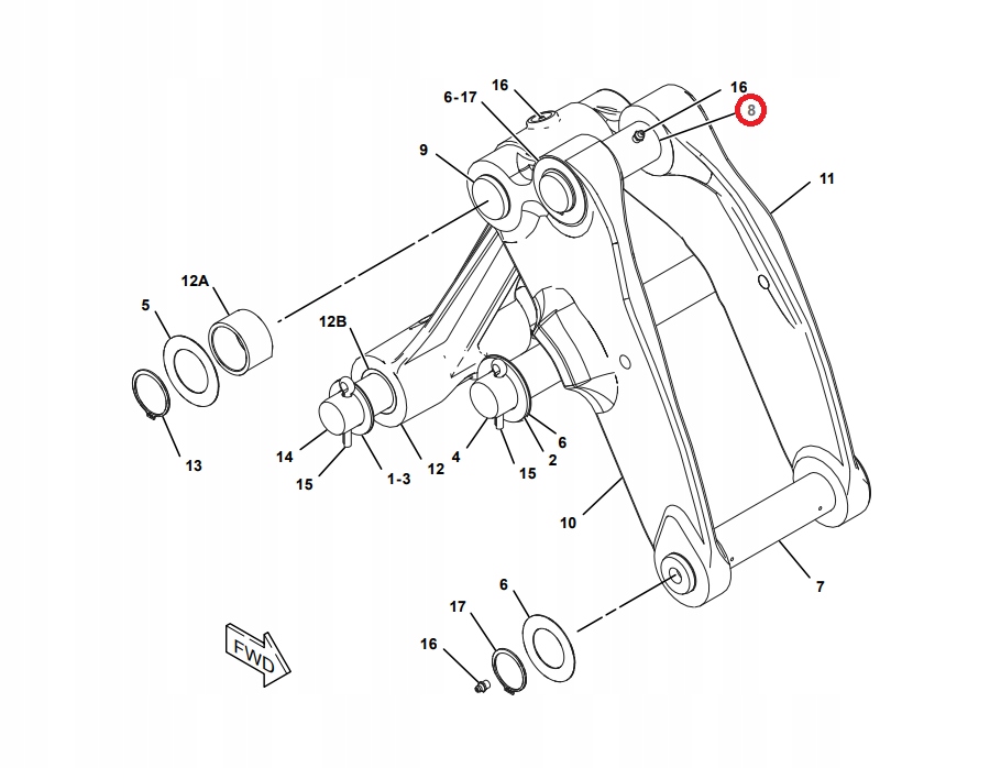 ПАЛЕЦ КОВША CAT 428E2 442E2 428F 432F2 3209241