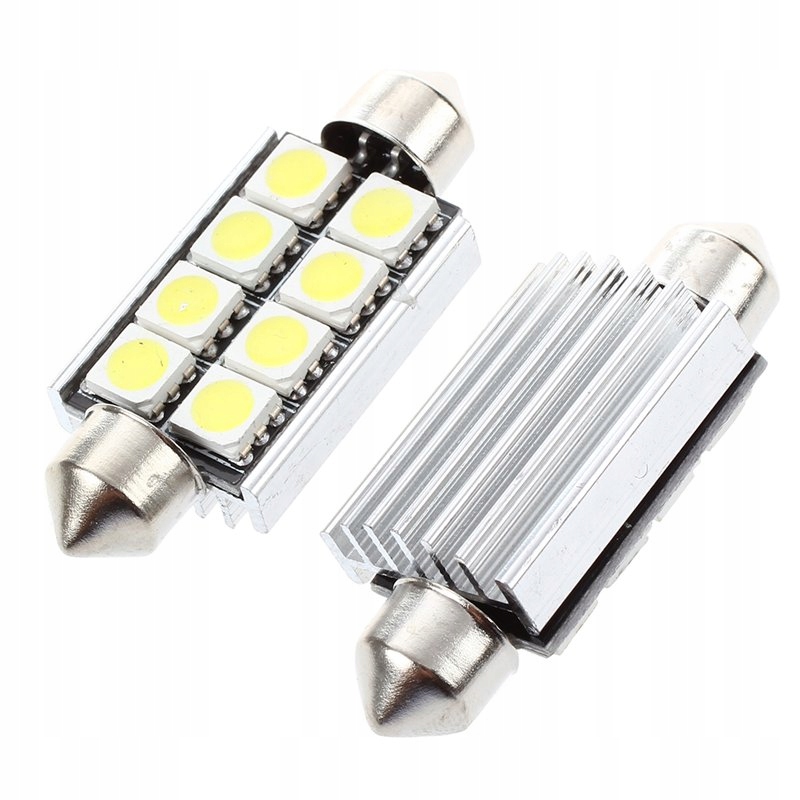 ŻARÓWKA LED 8 SMD 5050 C3W C5W C10W C18W 12V RURKA CANBUS BIAŁA 41mm 42mm Producent inny