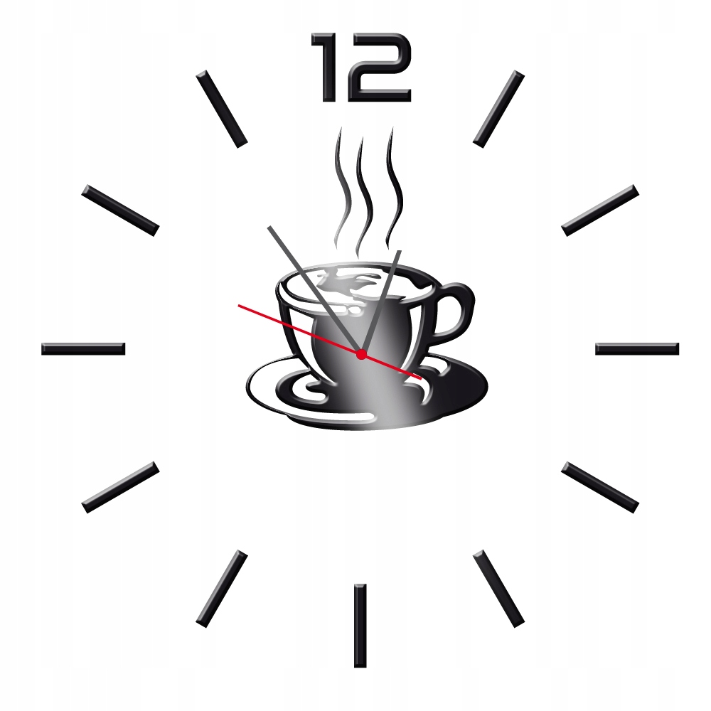 

Zegar na ścianę 50cm z czarnej pleksy Z-19