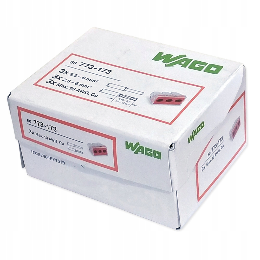 

Szybkozłączka Wago Uni 3x1,5-6mm 773-173 50szt