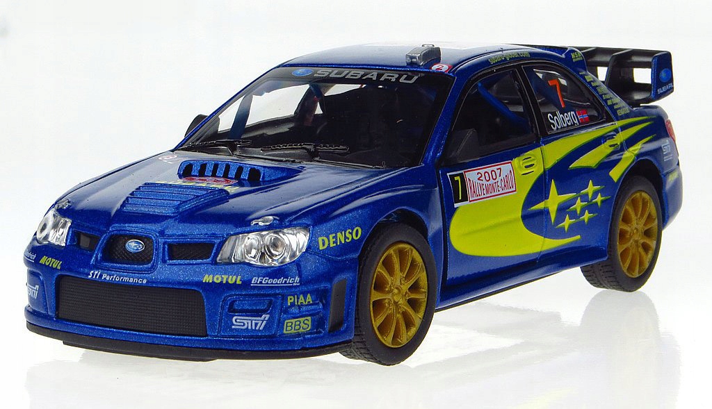 SUBARU IMPREZA WRC 2007 MODEL METALOWY KINSMART 1:36 Seria KINSMART