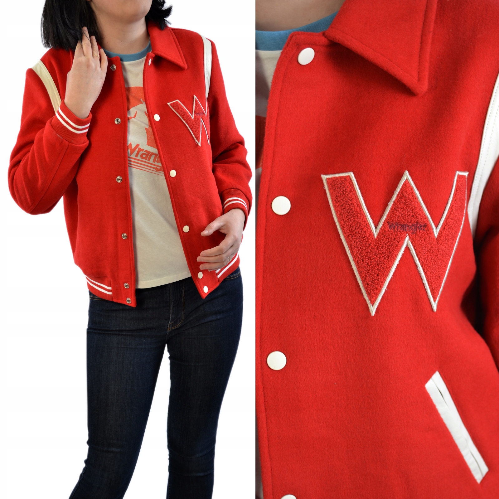 

Wrangler Bomber Jacket Salsa Red Kurtka Damska Xs