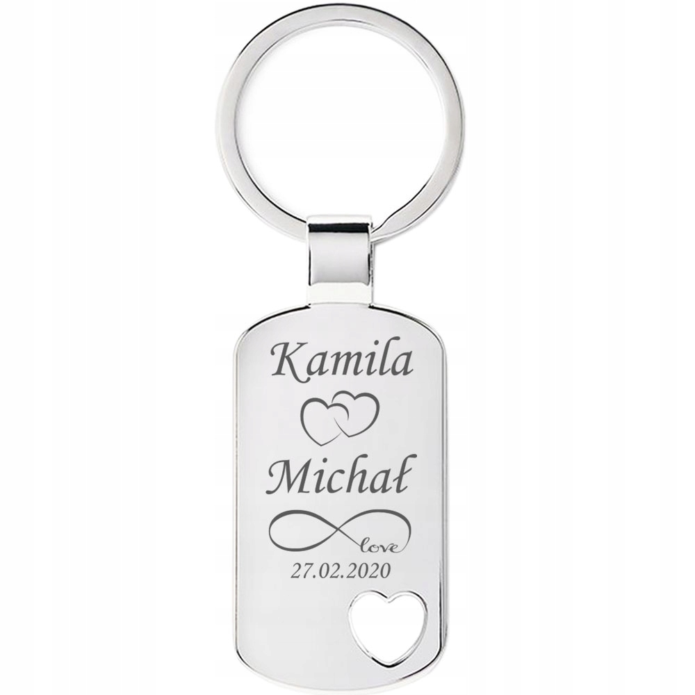 

Brelok do Kluczy Serce Grawer Walentynki