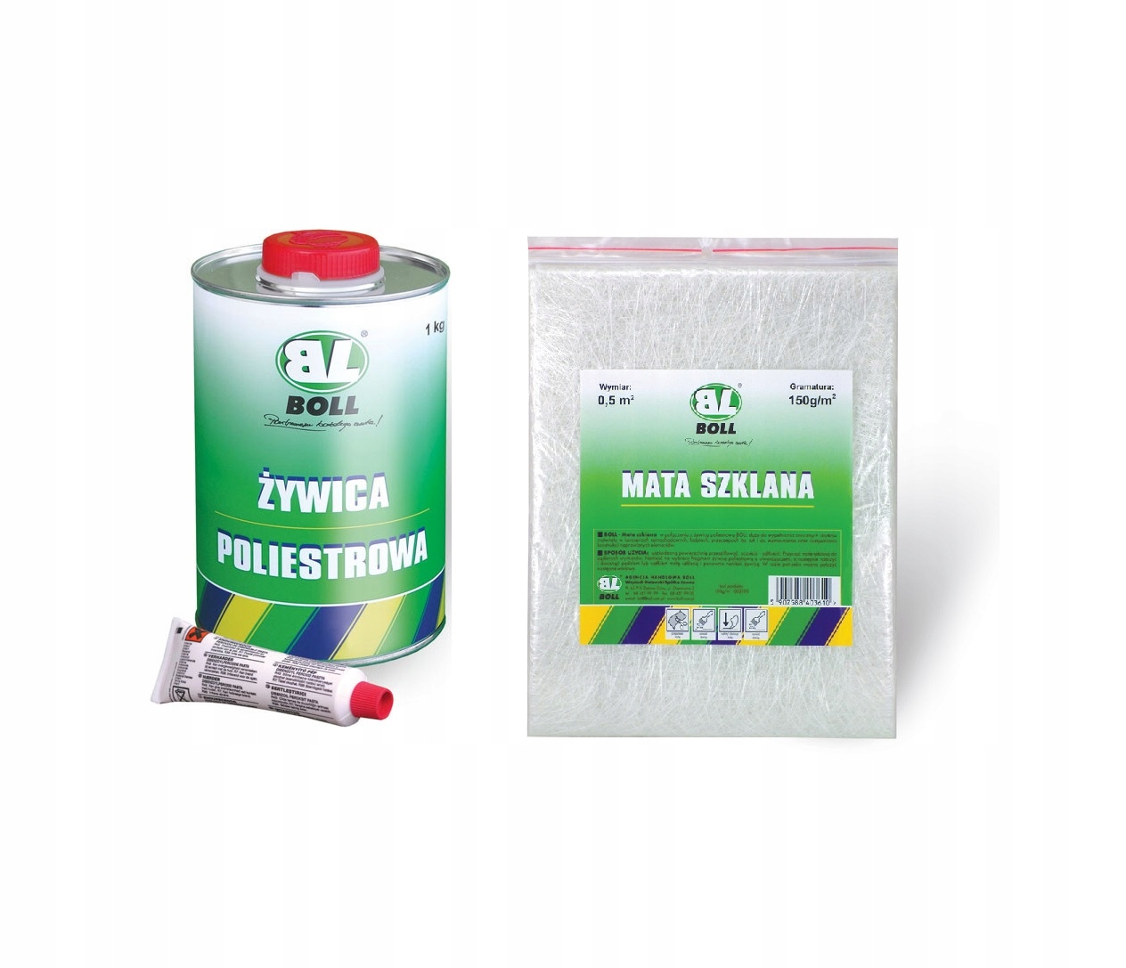 

Boll Żywica Poliestrowa 1KG Włókno szklane 300gm