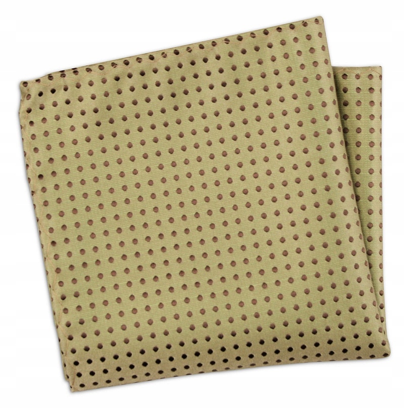 

Poszetka Alties- Beżowa w Brązowe Kropki, Groszki