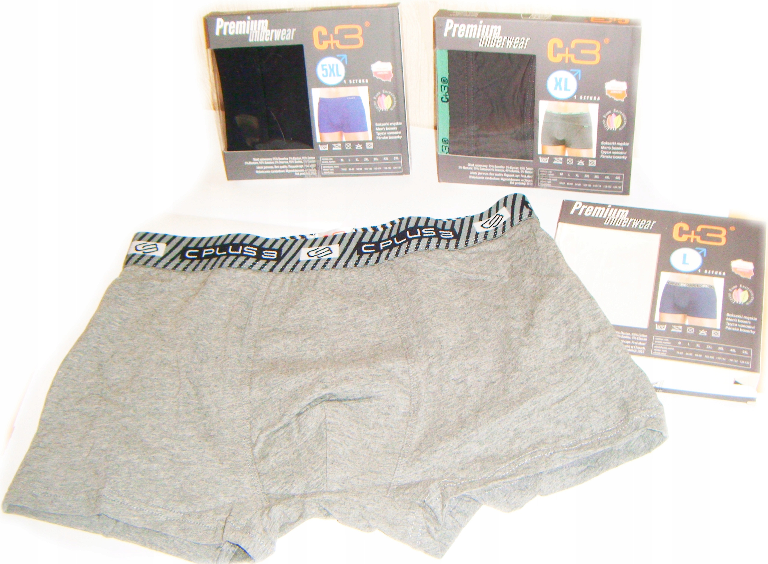 

Bokserki 2 szt slipy majtki kolory 2XL 3XL 4XL 5XL