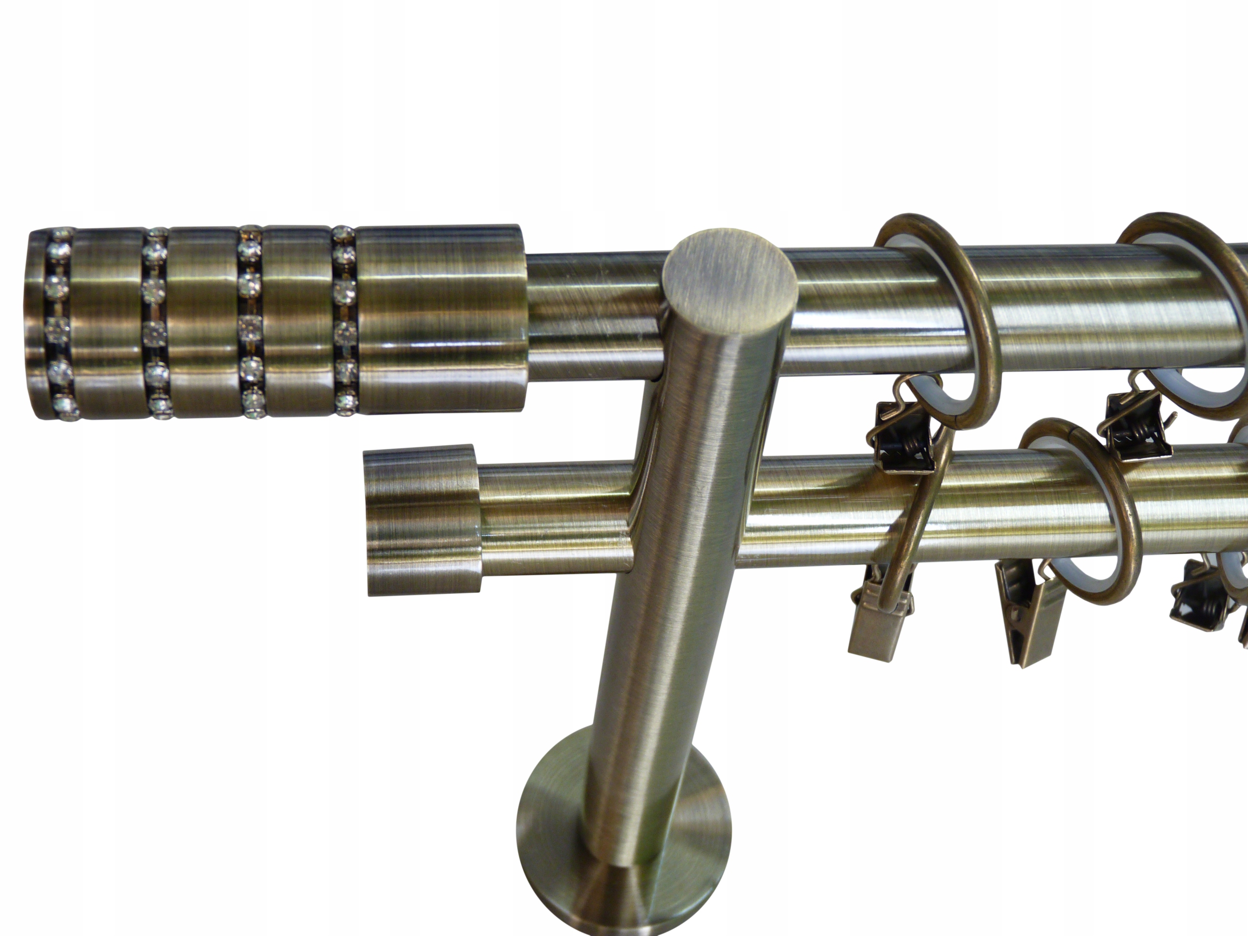 KARNISZ KRYSZTAŁ+CICHE KÓŁKA 19/19MM PODWÓJNY 300 Materiał wykonania metal