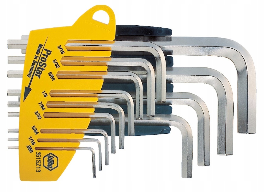 Wiha Zestaw kluczy imbusowych ampule calowe 3/8''