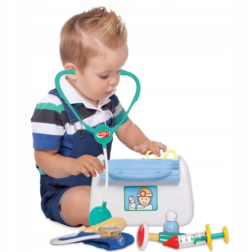 Zestaw MAŁY DOKTOR strzykawka STETOSKOP termometr Bohater brak