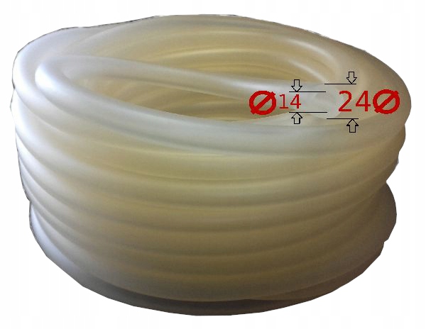 PRZEWÓD MLECZNY SILIKO DO MLEKA 14X24 ZIMOWY 1M
