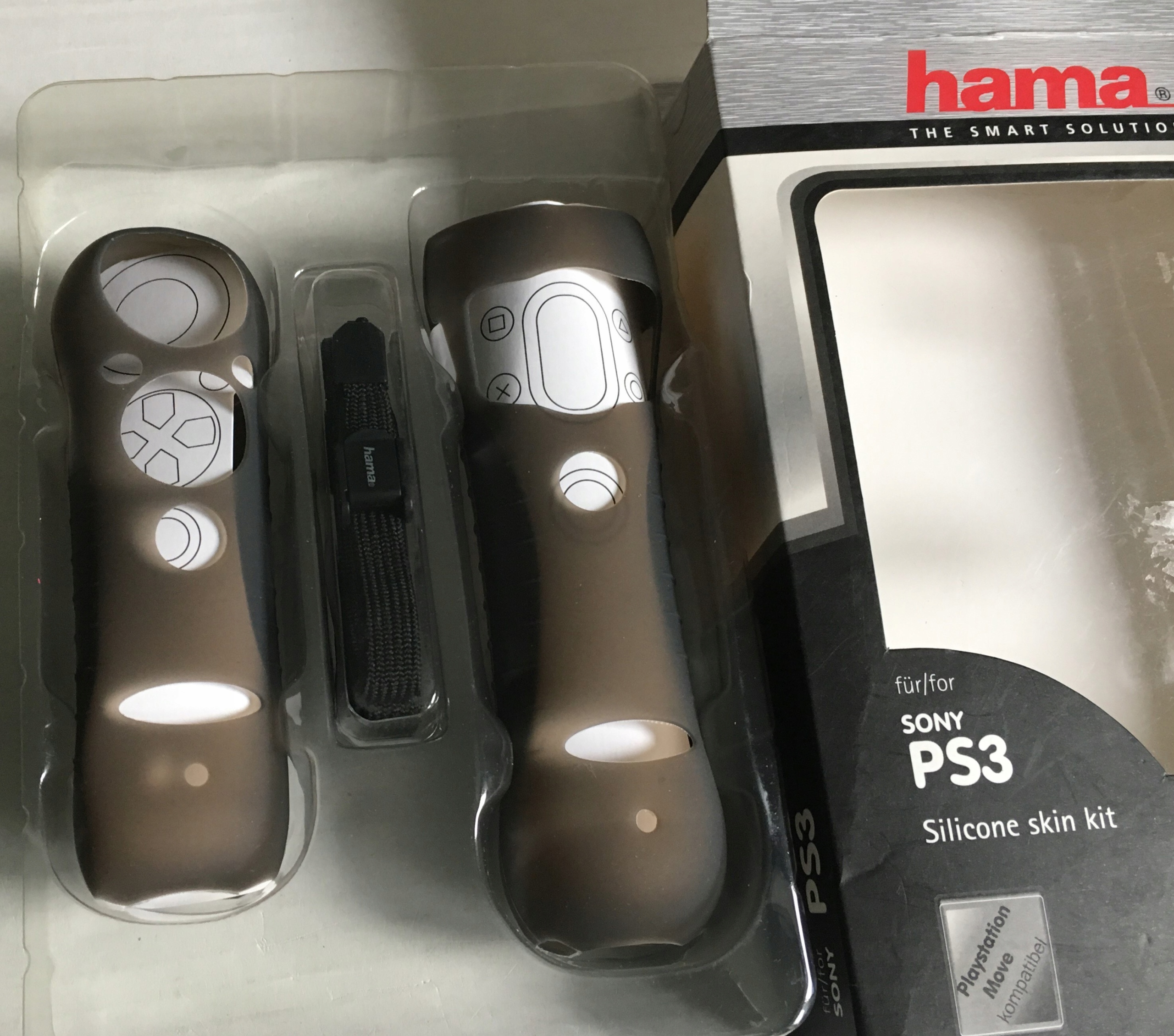 HAMA NAKŁADKA SILIKON PS3 MOVE SZARA - ZESTAW