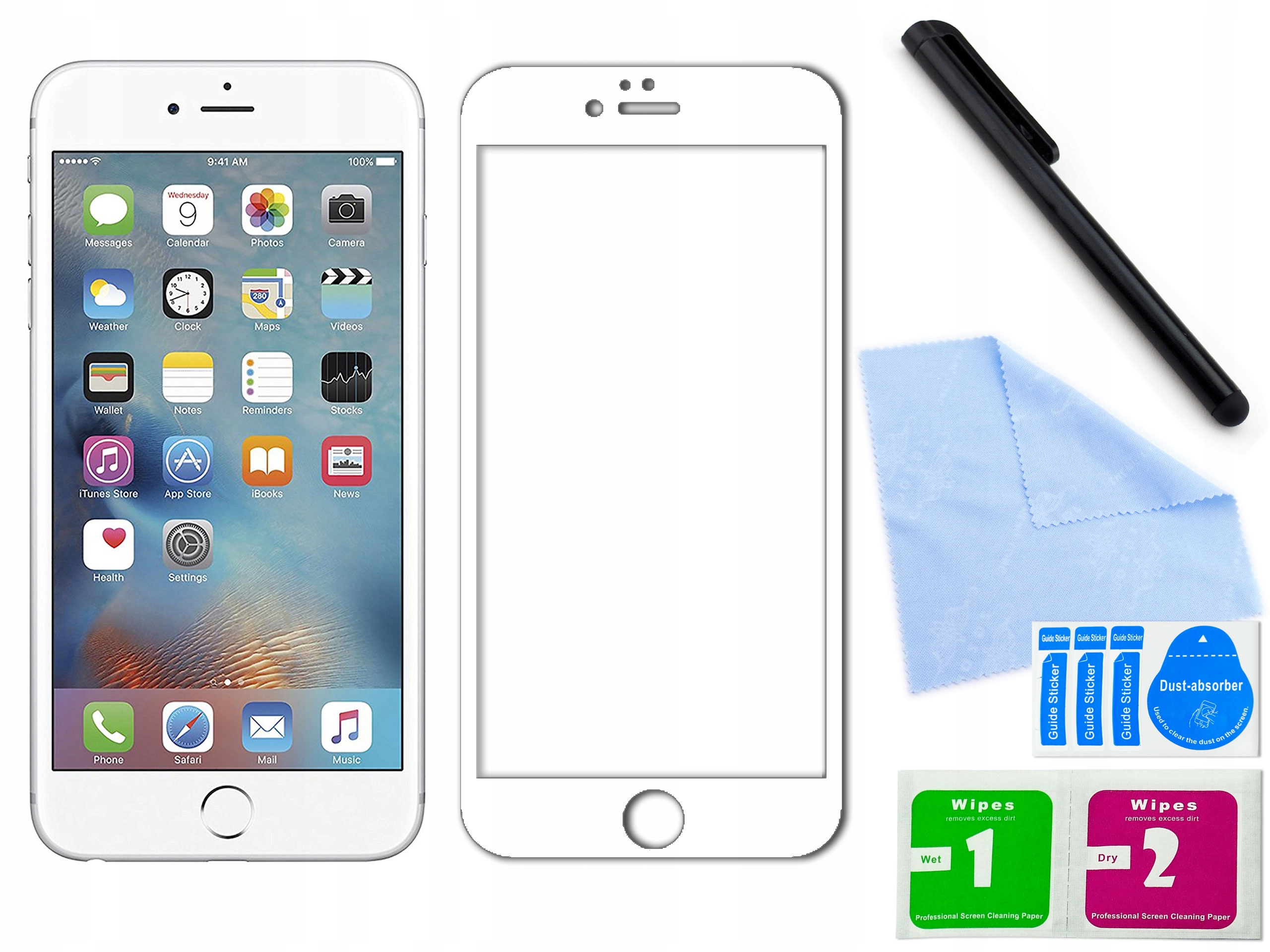 

Szkło hartowane 3D do Apple iPhone 6 Plus Białe