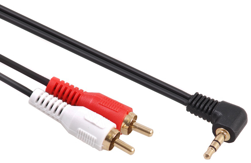 

Kabel Przewód mini jack 3.5mm-2xcinch kątowy 5m