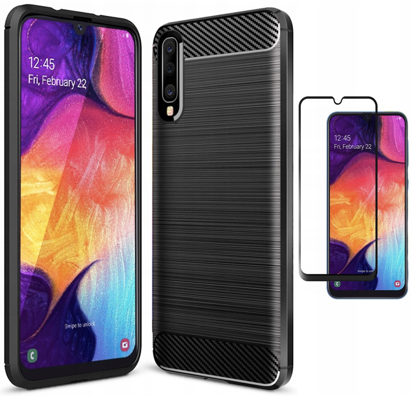 

Etui Carbon Case do Samsung Galaxy A50 +szkło 5D