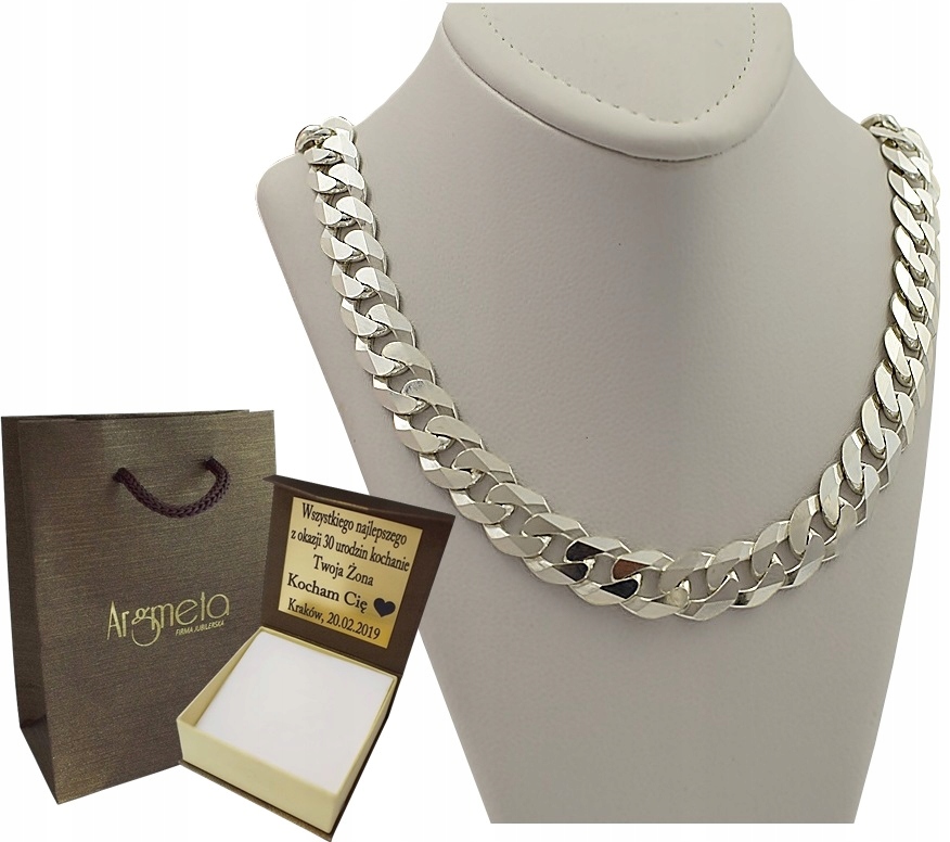 

Łańcuszek Srebrny Pancerka 8,00 MM + Grawer Gratis