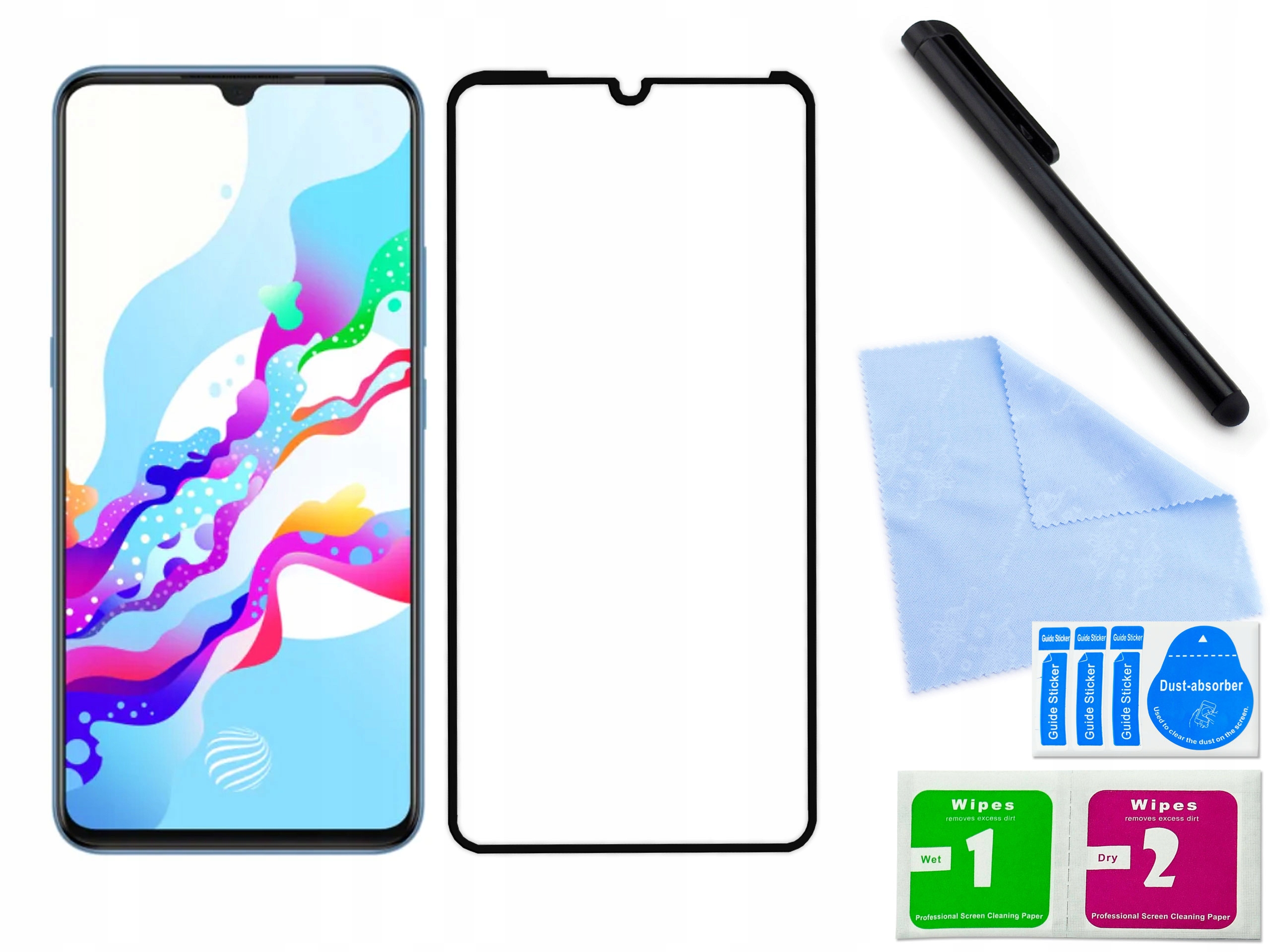 

Zaokrąglone szkło 3D ochronne Vivo Z5 Czarne