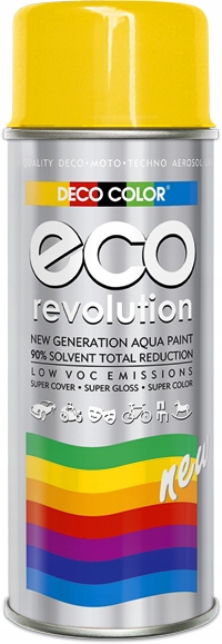 Deco Color Eco Lakier Akrylowy Żółty Ral 1023 Spray 400 ML