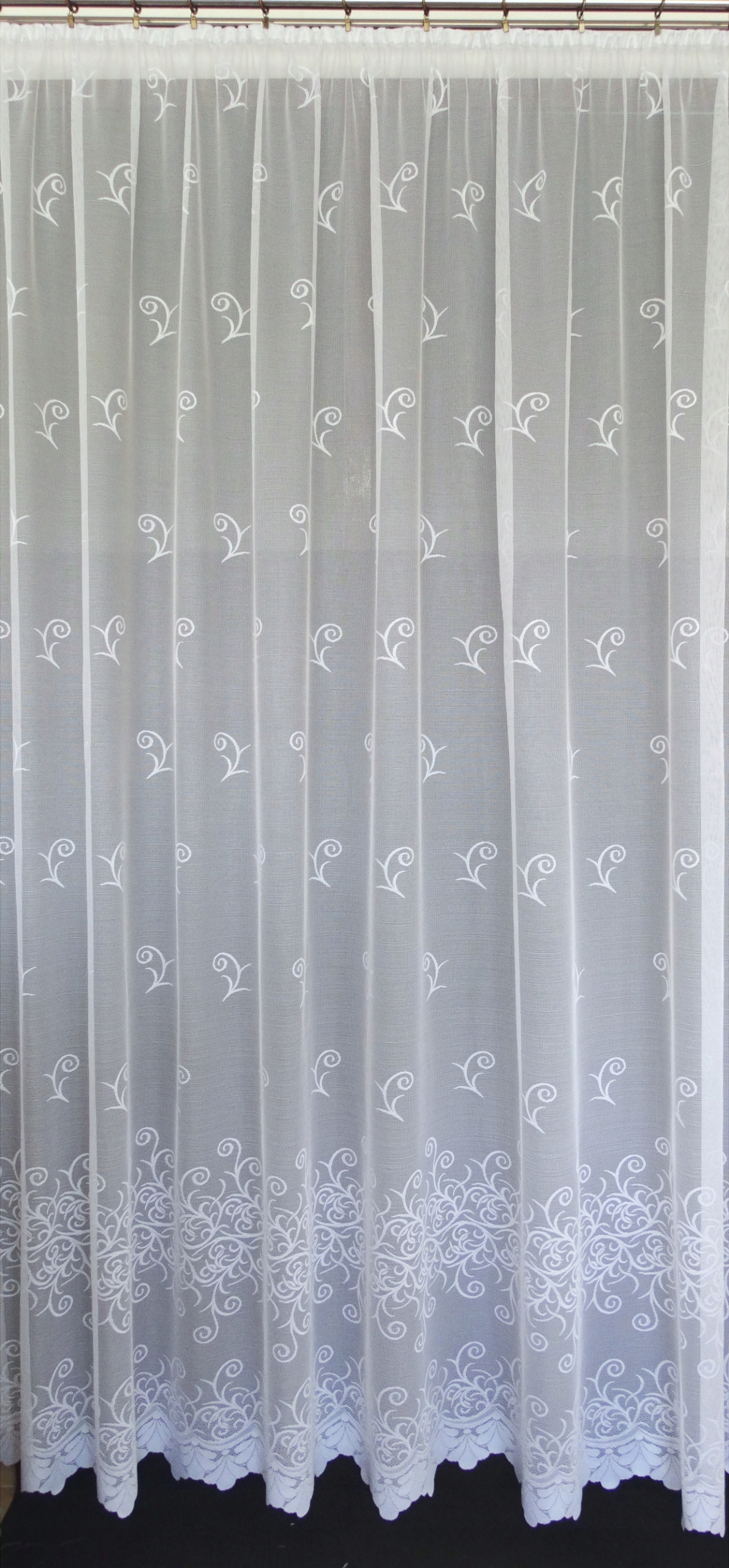 Mg Záclona žakár 3090 Bílá 310X250 hotová s páskou